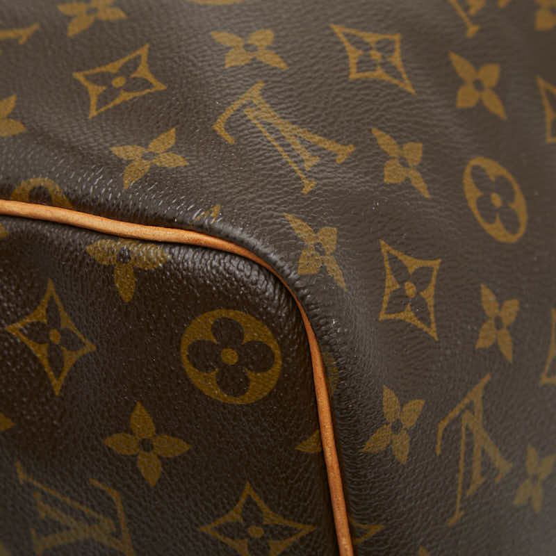 Louis Vuitton Monogram Keepall Bandouliere 45 Boston Bag 2-Way Brown Leather — view 7