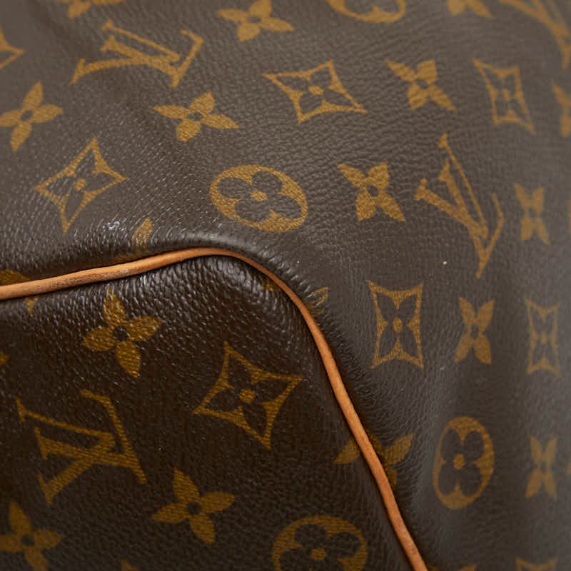 Louis Vuitton Monogram Keepall Bandouliere 50 Boston Bag 2-Way Brown Leather — view 5