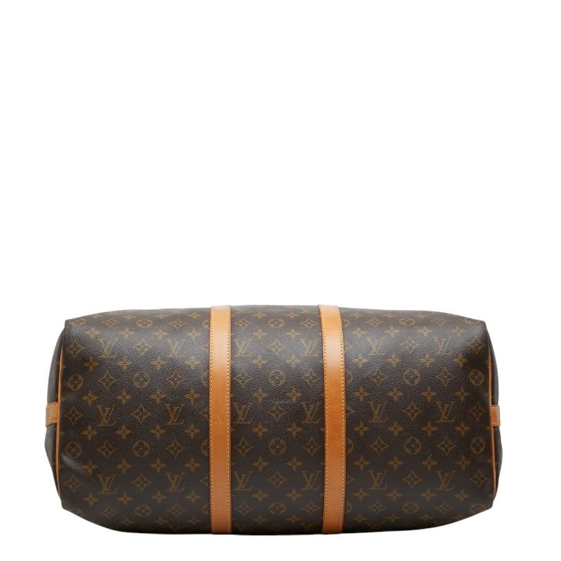 Louis Vuitton Monogram Keepall Bandouliere 50 Boston Bag 2-Way Brown Leather — view 3
