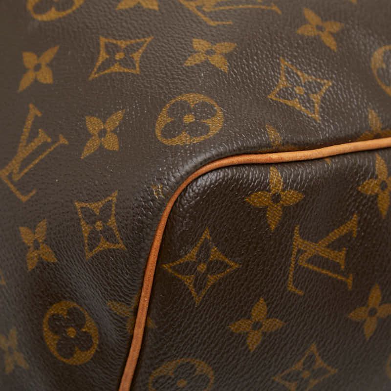 Louis Vuitton Monogram Keepall Bandouliere 50 Boston Bag 2-Way Brown Leather — view 4