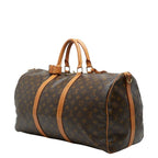 Louis Vuitton Monogram Keepall Bandouliere 50 Boston Bag 2-Way Brown Leather — view 2