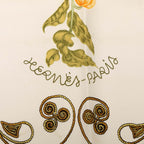 Hermes Carre 90 Arabesques Scarf White Multicolor Silk — view 5