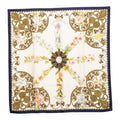 Hermes Carre 90 Arabesques Scarf White Multicolor Silk