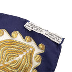 Hermes Carre 90 Arabesques Scarf White Multicolor Silk — view 8