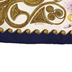 Hermes Carre 90 Arabesques Scarf White Multicolor Silk — view 7