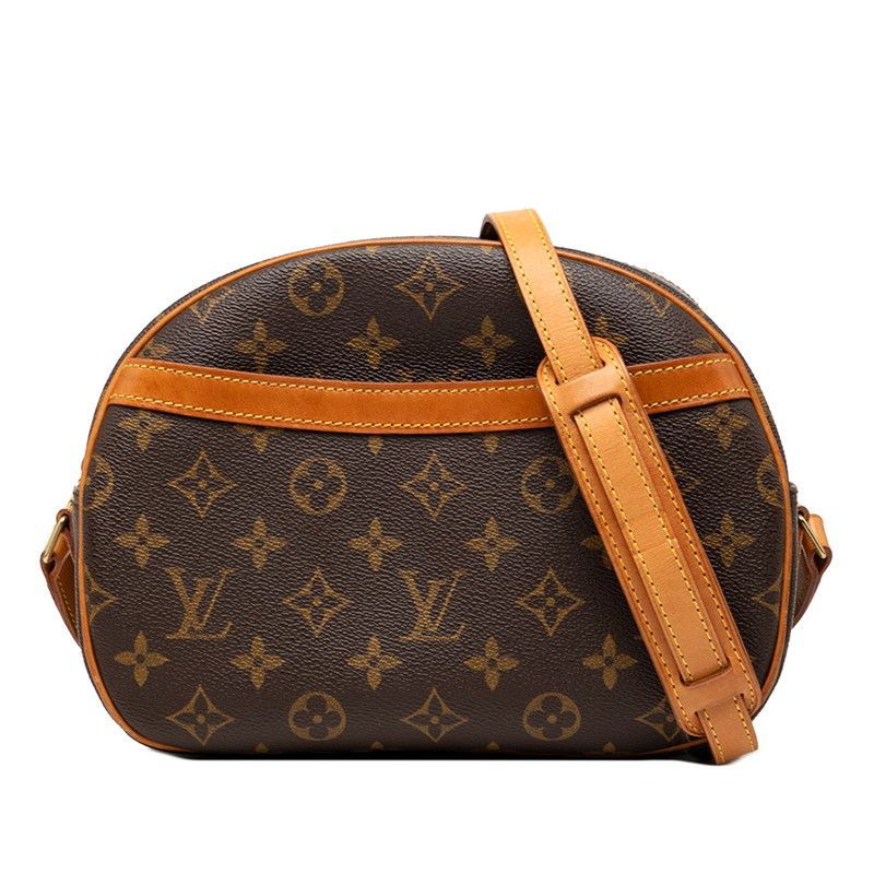 Louis Vuitton Monogram Blois Crossbody Shoulder Bag Brown Leather