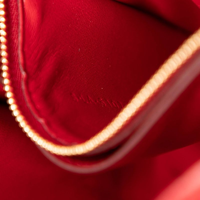 Celine Classic Box Crossbody Shoulder Bag Red Leather — view 6