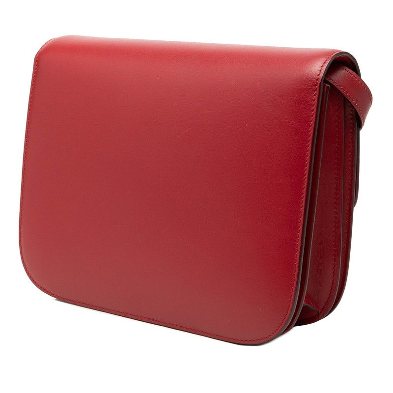 Celine Classic Box Crossbody Shoulder Bag Red Leather — view 2
