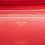 Celine Classic Box Crossbody Shoulder Bag Red Leather — view 5