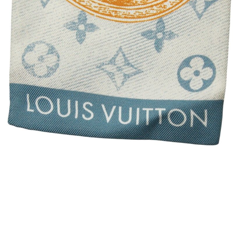 Louis Vuitton Bandeau Merveilles Scarf Blue Silk — view 3