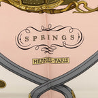 Hermes Carre 90 Spring Scarf Pink White Silk — view 3