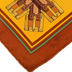 Hermes Carre 90 les Sangles Scarf Brown Silk — view 8