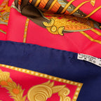 Hermes Carre 90 les Bissone de Venise Venice Ship Festival Scarf Red Blue Silk — view 7