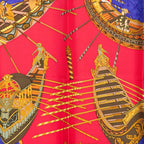 Hermes Carre 90 les Bissone de Venise Venice Ship Festival Scarf Red Blue Silk — view 2