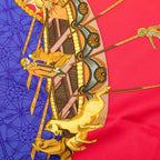 Hermes Carre 90 les Bissone de Venise Venice Ship Festival Scarf Red Blue Silk — view 5
