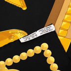 Hermes Carre 90 Cuillers D'afrique African Spoon Scarf Black Brown Silk — view 7