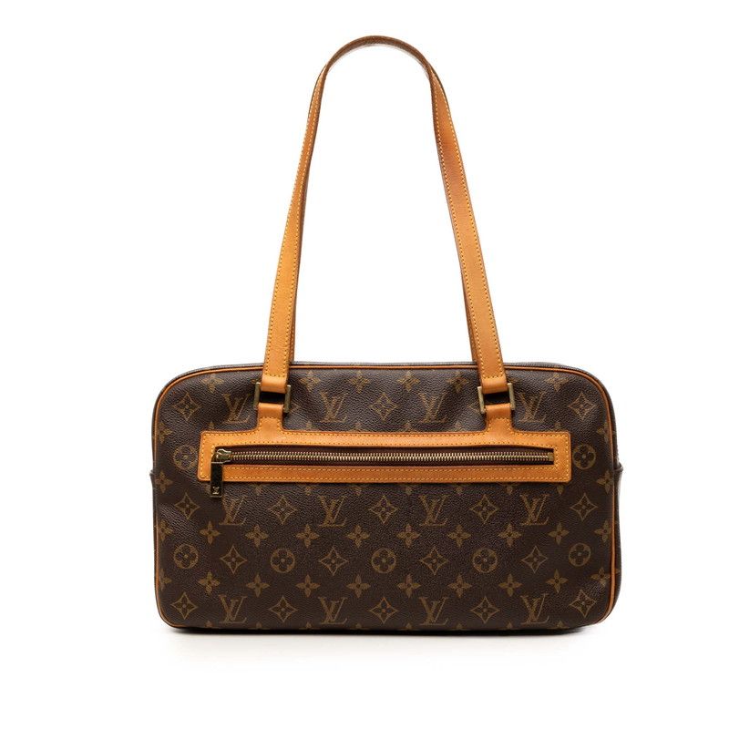 Louis Vuitton Monogram City GM Tote Shoulder Bag Brown Leather
