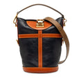 Louis Vuitton Monogram Reverse Duffle 2-Way Shoulder Bag Navy Brown Leather