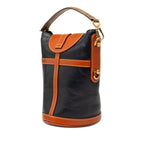 Louis Vuitton Monogram Reverse Duffle 2-Way Shoulder Bag Navy Brown Leather — view 2