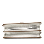 Fendi Mini Canai Chain Shoulder Bag Silver Leather — view 3