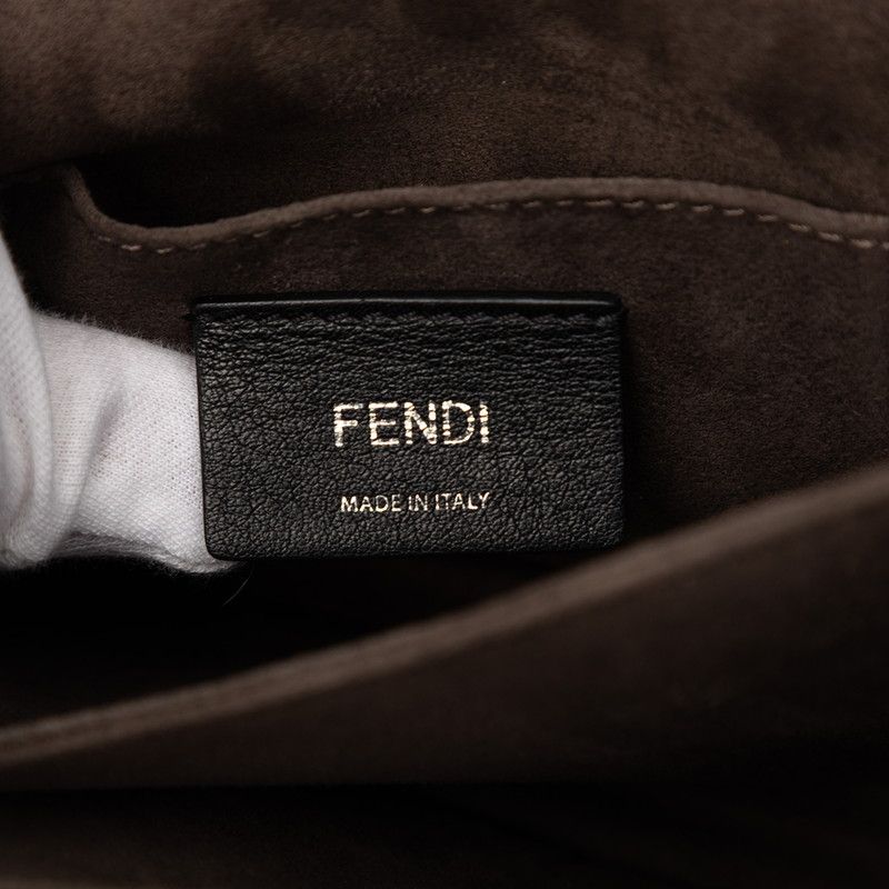 Fendi Mini Canai Chain Shoulder Bag Silver Leather — view 5