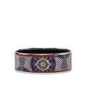 Hermes Enamel GM Cloisonne Bangle Silver Multicolor Metal 1- Bracelet