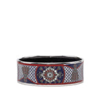 Hermes Enamel GM Cloisonne Bangle Silver Multicolor Metal 1- Bracelet