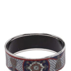 Hermes Enamel GM Cloisonne Bangle Silver Multicolor Metal 1- Bracelet — view 5