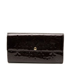 Louis Vuitton Monogram Vernis Portefeuille Sarah Wallet Amarante Patent Leather