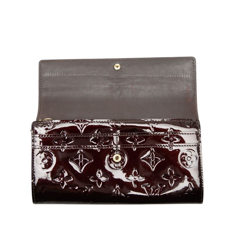 Louis Vuitton Monogram Vernis Portefeuille Sarah Wallet Amarante Patent Leather — view 4