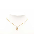 Dior CD Logo Chain Pendant Gold Plated Rhinestone — view 5