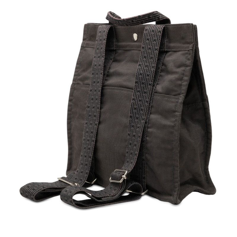 Hermes Her Line a Dos Backpack 2-Way Handbag Gray Canvas — view 2
