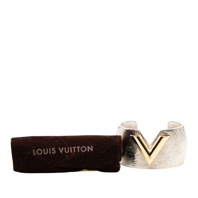 Louis Vuitton Calf Essential Colorama Bracelet Bangle S Silver Gold Metal — view 6