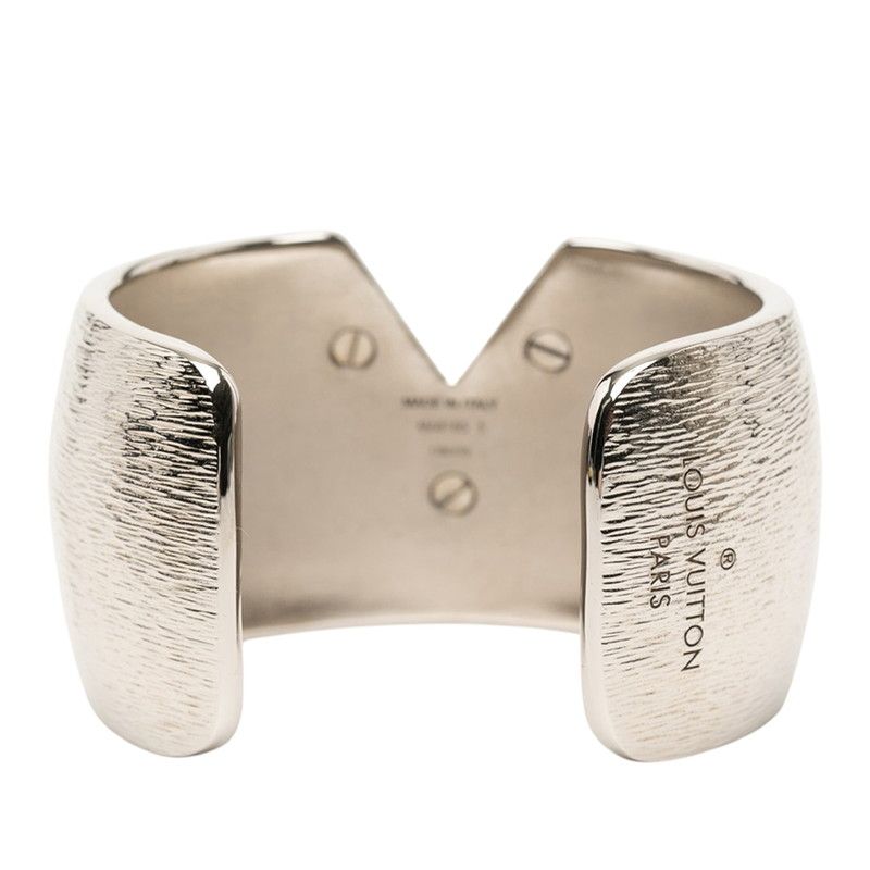 Louis Vuitton Calf Essential Colorama Bracelet Bangle S Silver Gold Metal — view 3