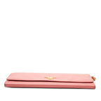 Prada Saffiano Crossbody Chain Wallet 2-Way Clutch Shoulder Bag Pink Leather — view 3
