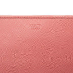Prada Saffiano Crossbody Chain Wallet 2-Way Clutch Shoulder Bag Pink Leather — view 5