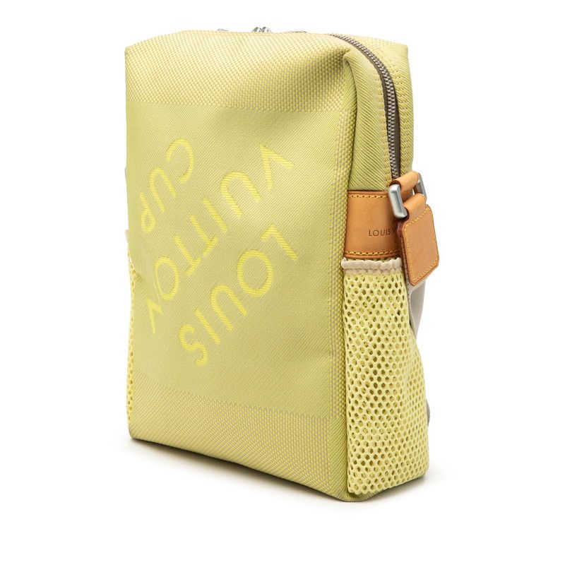 Louis Vuitton Damier Jean Weatherly LV Cup Crossbody Shoulder Bag Yellow Canvas — view 2