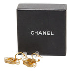 Chanel CC Logo Earrings Gold Plated Faux Pearl — view 6