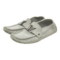 Louis Vuitton Monte Carlo Loafers Driving Shoes Gray Suede