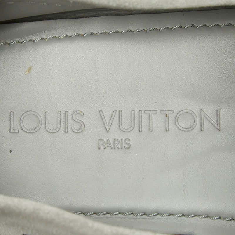 Louis Vuitton Monte Carlo Loafers Driving Shoes Gray Suede — view 8