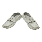 Louis Vuitton Monte Carlo Loafers Driving Shoes Gray Suede — view 4