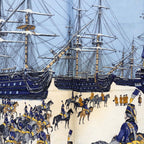 Hermes Carre 90 Marine Et Cavalerie Sea and Cavalry Scarf Large Blue Silk — view 2
