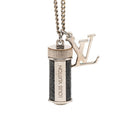 Louis Vuitton Monogram Eclipse Collier Charm Chain Pendant Black