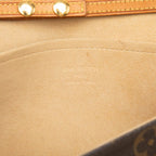 Louis Vuitton Monogram Pochette Twin GM Crossbody Shoulder Bag Brown Leather — view 5