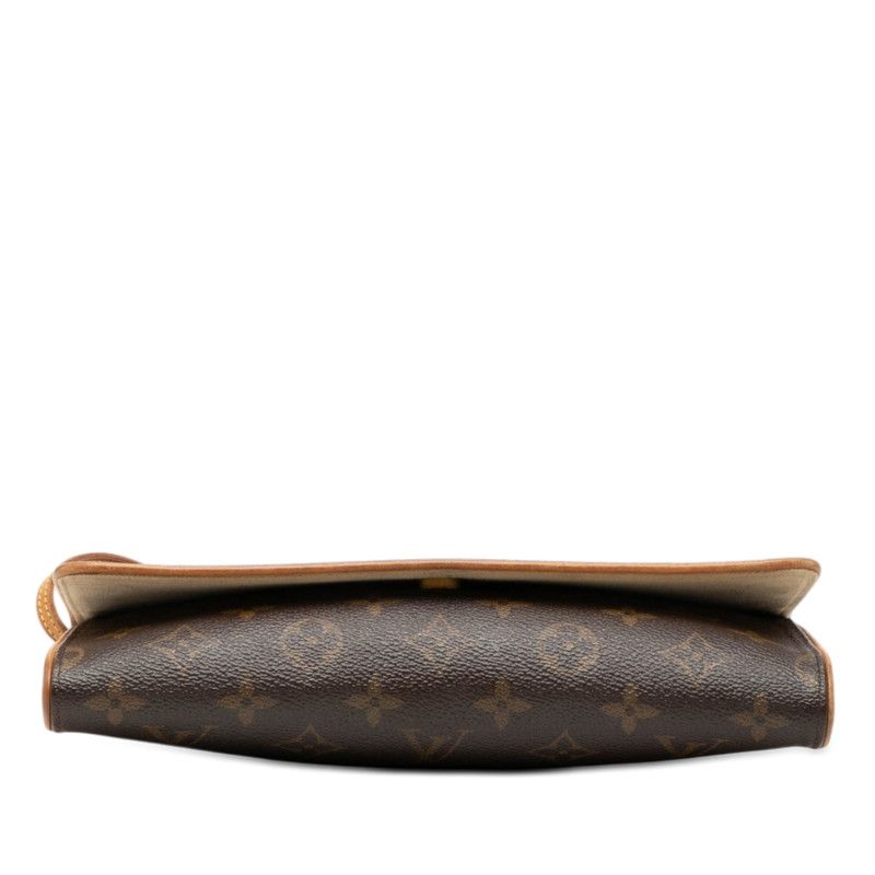 Louis Vuitton Monogram Pochette Twin GM Crossbody Shoulder Bag Brown Leather — view 3