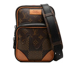 Louis Vuitton Damier Giant Amazon Sling Bag Crossbody Brown Black Leather