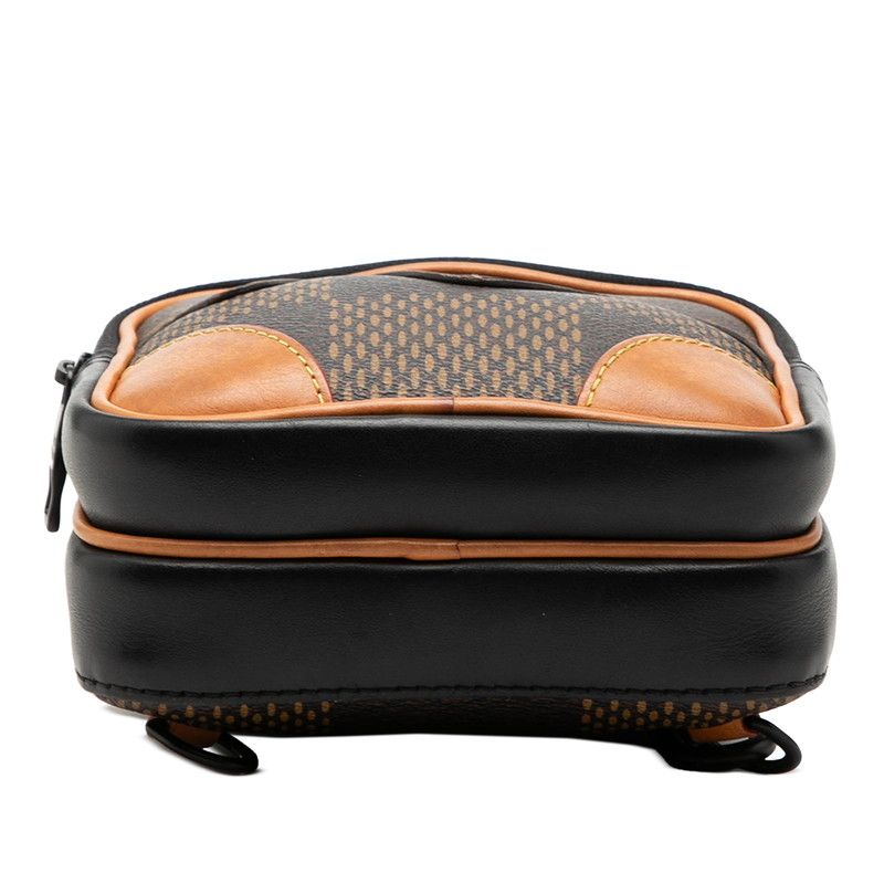 Louis Vuitton Damier Giant Amazon Sling Bag Crossbody Brown Black Leather — view 3