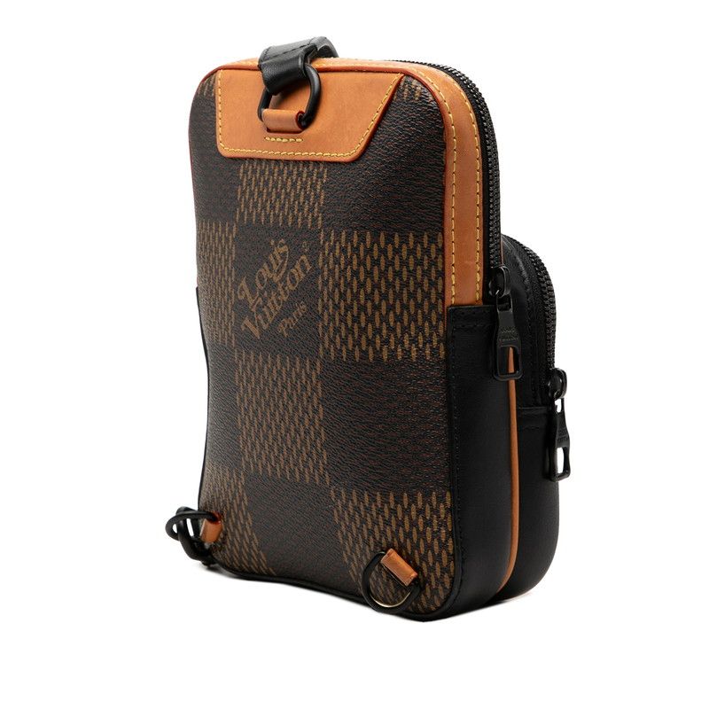 Louis Vuitton Damier Giant Amazon Sling Bag Crossbody Brown Black Leather — view 2