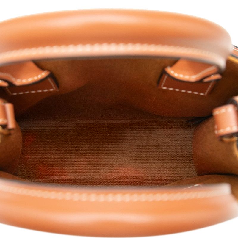 Celine Triomphe Vertical Cover Mini 2-Way Shoulder Bag Brown Leather — view 5