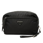 Prada Pouch Black Nylon Leather